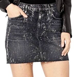 NEW HUDSON JEANS METALLIC DENIM SKIRT